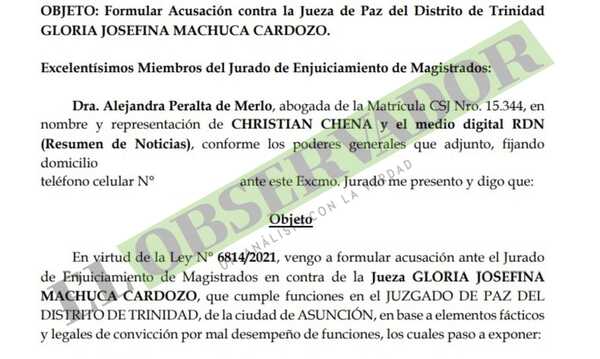 Acusan ante el JEM a jueza de Paz de controvertido caso de censura al empresario Christian Chena
