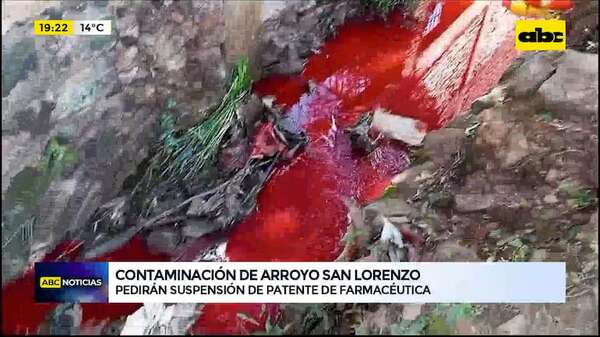 Contaminación de arroyo San Lorenzo: pedirán suspensión de patente comercial de farmacéutica - ABC Noticias - ABC Color