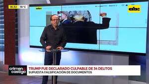 Video: Trump fue declarado culpable de 34 delitos en juicio penal por falsificar documentos - Crimen y castigo - ABC Color