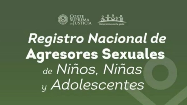 Registro de agresores sexuales de menores ya está disponible - Noticias Paraguay
