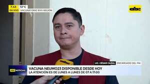 Video: Vacunas Neumo 23, ya se encuentran disponibles - ABC Noticias - ABC Color