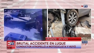 Atropelló a un motociclista, abandonó su auto y huyó - Noticias Paraguay