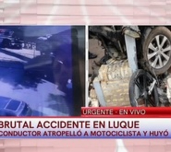 Atropelló a un motociclista, abandonó su auto y huyó - Paraguay.com