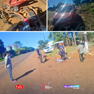 MOTOCICLISTA RESULTA LESIONADA TRAS ACCIDENTE EN LA PAZ - TVS