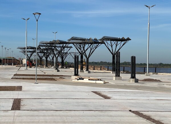 Construcción del Parque Lineal en la Costanera Sur llega a su etapa final y está próximo a inaugurarse - .::Agencia IP::.