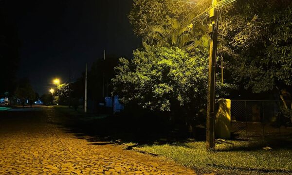 Mejoras en iluminación públicaen Minga Guazú