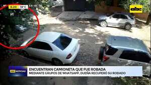 Video: Camioneta robada fue encontrada mediante grupos de WhatsApp - ABC Noticias - ABC Color