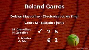 Granollers y Zeballos estarán en los octavos de final del torneo de París - Tenis - ABC Color