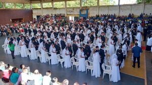 Boda comunitaria une a 91 parejas en Bella Vista Norte