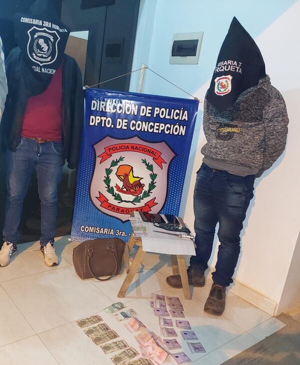 Policia Aprehende a dos hombres por supuesto robo agravado en Horqueta