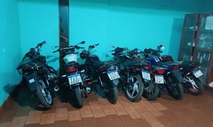 Durante operativo sacan de circulación varias motocicletas