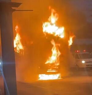 Se incendió un colectivo sobre Julia Miranda Cueto - San Lorenzo Hoy