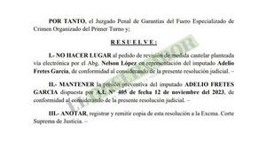 Presunto narco seguirá en prisión por vigencia de peligro de fuga y obstrucción