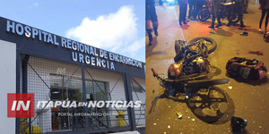 DURANTE EL ÚLTIMO FIN DE SEMANA SE TRIPLICARON LOS PACIENTES ACCIDENTADOS EN EL HOSPITAL REGIONAL - Itapúa Noticias