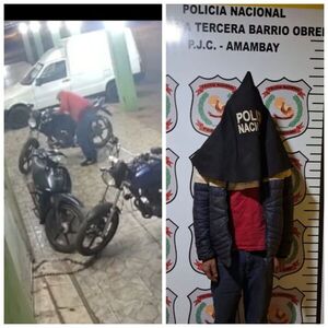 PJC: Policía detiene a un joven por hurto de una motocicleta en una panadería