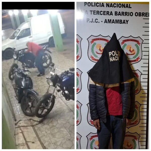PJC: Policía detiene a un joven por hurto de una motocicleta en una panadería