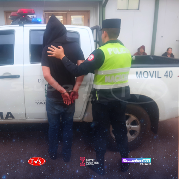 HOMBRE EN PRESUNTO ESTADO DE EBRIEDAD FUE APREHENDIDO POR UN SUPUESTO HECHO DE VIOLENCIA FAMILIAR EN ENCARNACIÓN - TVS