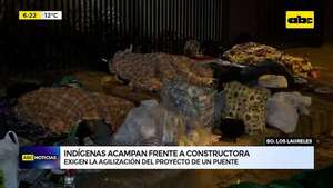Video: Indígenas acampan y exigen la agilización del proyecto de un puente  - ABC Noticias - ABC Color