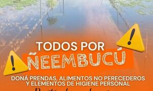 UNE recibirá donaciones para damnificados de Ñeembucú