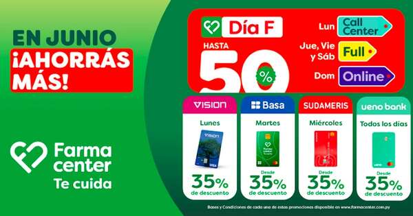 La Nación / En junio, las mejores promos están en Farmacenter