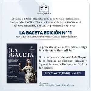 La Revista Jurídica de la UC presenta su nueva edición - Portal Digital Cáritas Universidad Católica