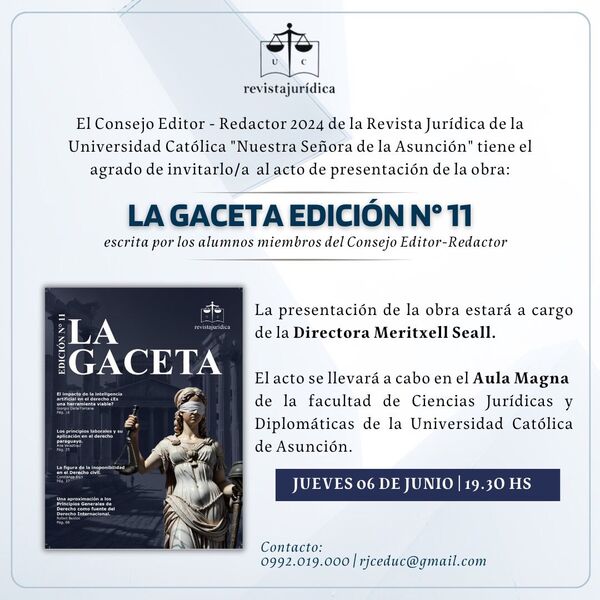 La Revista Jurídica de la UC presenta su nueva edición - Portal Digital Cáritas Universidad Católica
