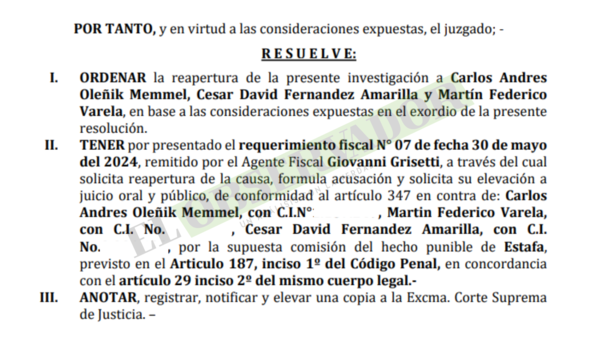 Juez dispone reapertura de causa a Carlos Oleñik por supuesta estafa a casa de créditos