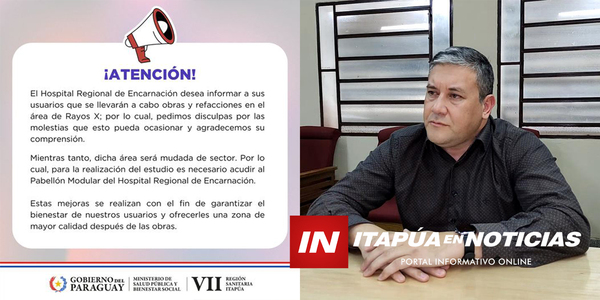 CONTINÚAN TRABAJOS DE REFACCIÓN EN EL HOSPITAL REGIONAL DE ENCARNACIÓN - Itapúa Noticias
