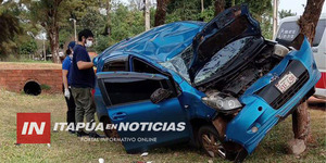 CONDUCTOR RESULTÓ HERIDO TRAS DESPISTE EN CAPITÁN MIRANDA - Itapúa Noticias