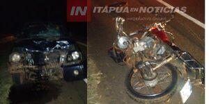 MOTOCICLISTA FALLECIÓ TRAS COLISIÓN CON CAMIONETA EN CARMEN DEL PNÁ. - Itapúa Noticias