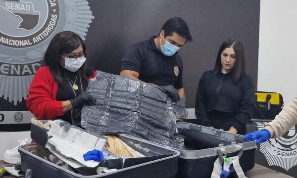 “Mula” esteña pretendía llevar 5 kilos de cocaína a España