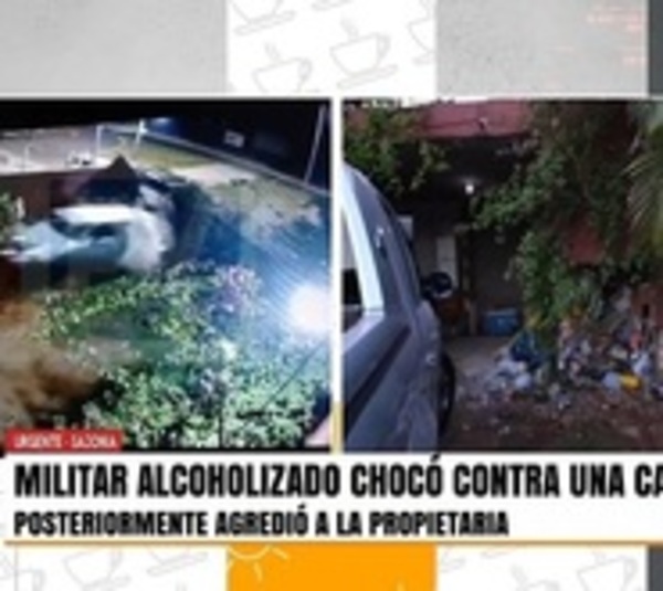 Militar ebrio atropelló una casa en Sajonia - Paraguay.com