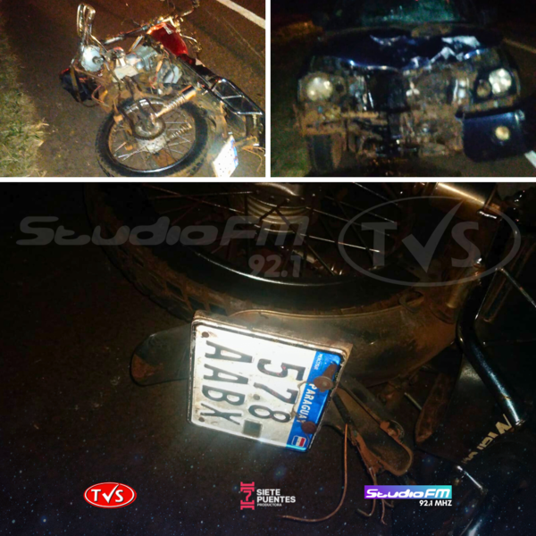 NUEVAMENTE: ACCIDENTE DE TRÁNSITO SE COBRA LA VIDA DE UN MOTOCICLISTA. - TVS