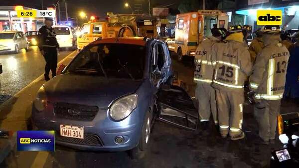 Ñemby: Accidente de tránsito dejó dos heridos - ABC Noticias - ABC Color