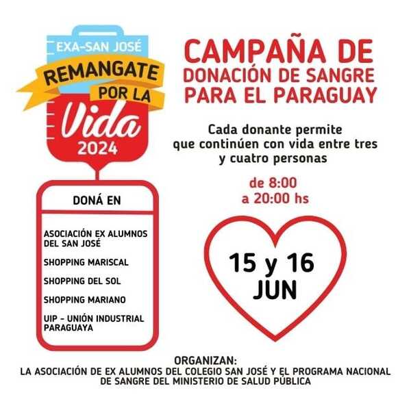 “Remangate por la vida 2024" invita a los paraguayos a masiva campaña de donación de sangre - Megacadena - Diario Digital