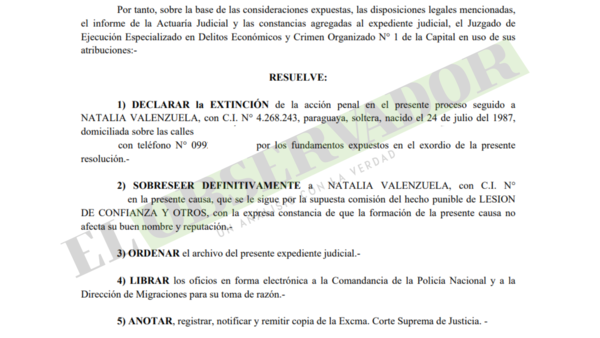 Tras cumplimiento de reparación del daño, sobreseen definitivamente a exfuncionaria de Gobernación de Central