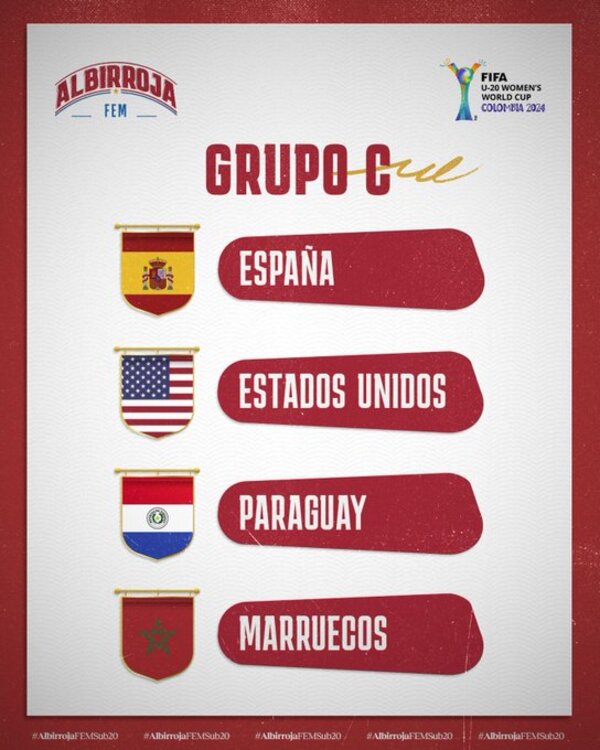 Paraguay cae en grupo de la muerte en mundial juvenil femenino