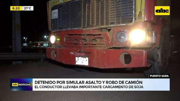 Video: Detenido por simular asalto y robo de camión - ABC Noticias - ABC Color