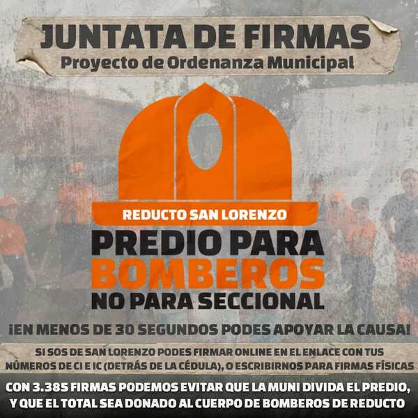 Presentan proyecto que plantea la donación de un predio municipal al cuerpo de Bomberos de Reducto - El Independiente