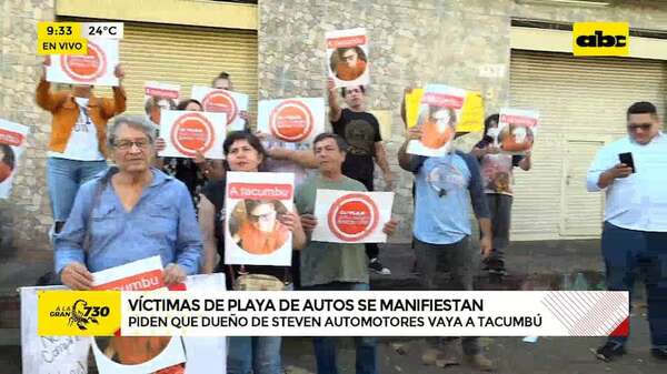 AUDIO: Víctimas de esquema de estafa de “Steven Automotores” se manifiestan y exigen justicia - A La Gran 7-30 - ABC Color