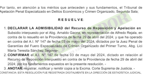 Cámara confirma preliminar por intento de enviar cocaína a Europa