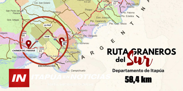 MOPC LICITA OBRAS DE REHABILITACIÓN DE LA RUTA GRANEROS DEL SUR - Itapúa Noticias