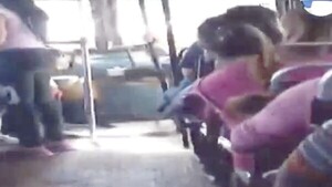 Pasajeros asustados: Choferes juegan carrera en plena ruta