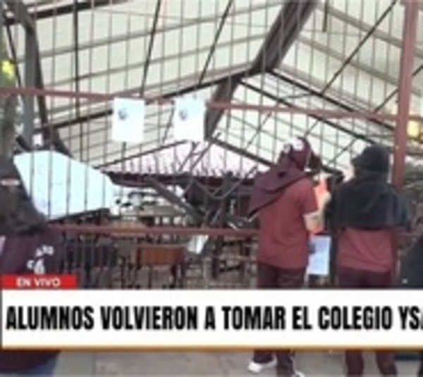 Alumnos del Ysaty volvieron a tomar el colegio - Paraguay.com