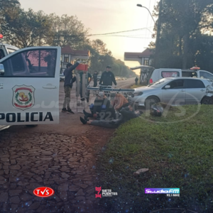 COLISIÓN EN RUTA PY06 EN BELLA VISTA DEJA LESIONADOS Y DAÑOS MATERIALES - TVS