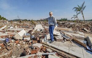 Lula da Silva volvió a visitar el sur de Brasil, aún devastado por las inundaciones