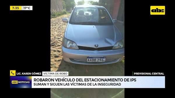 Estacionamiento inseguro en IPS: robaron el auto de una funcionaria - ABC Noticias - ABC Color