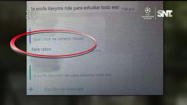 Planeaban envenenar a una profesora en Coronel Oviedo - SNT