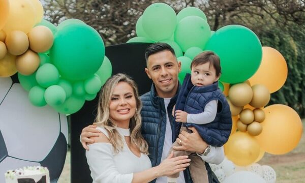 Así celebraron Blás Riveros y Dahiana Bresanovich el primer año de su hijo