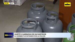 Video: hurtó 5 garrafas de un surtidor y fue detenido por la Policía  - ABC Noticias - ABC Color